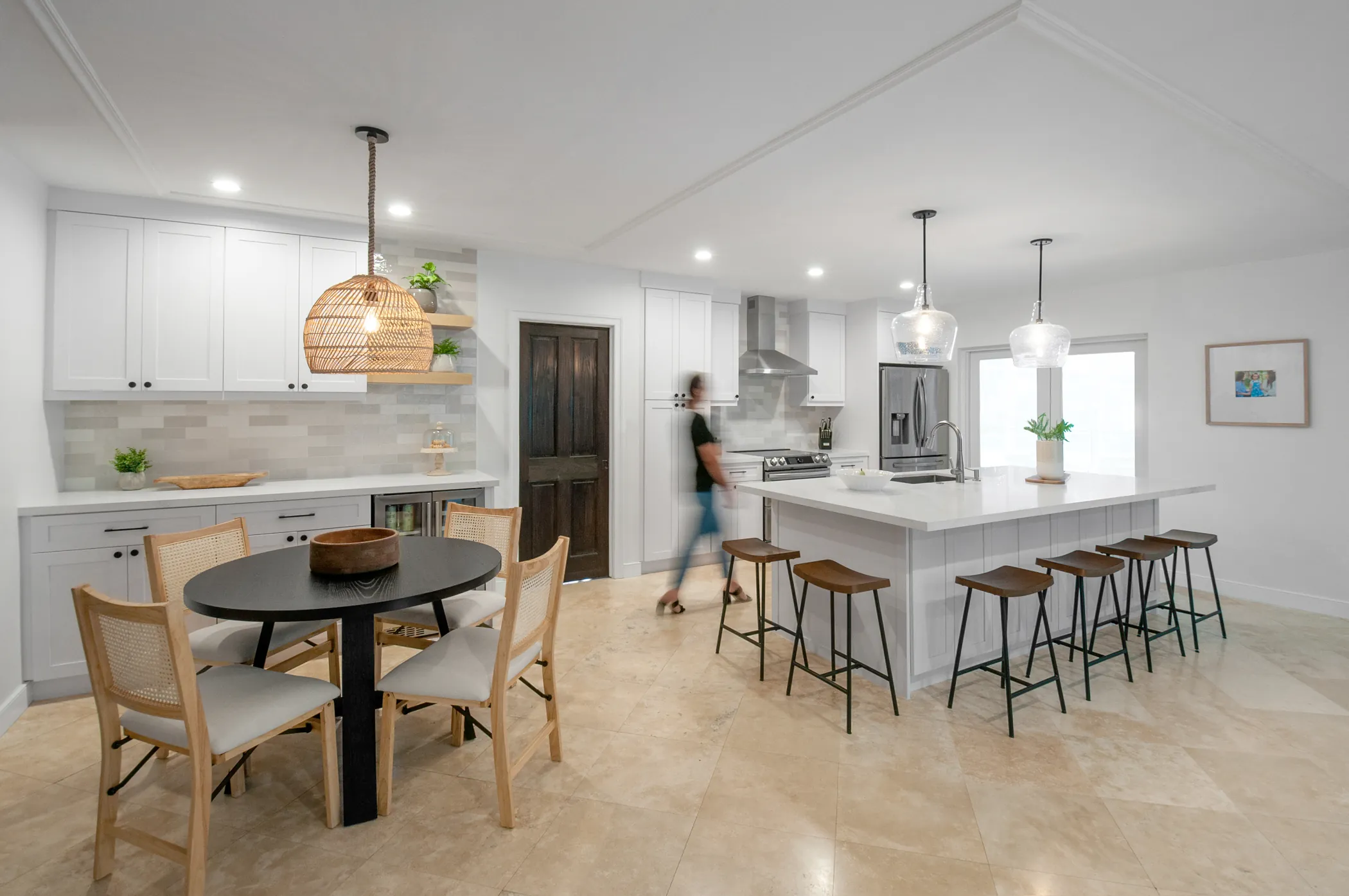 The kitchen from the dining room