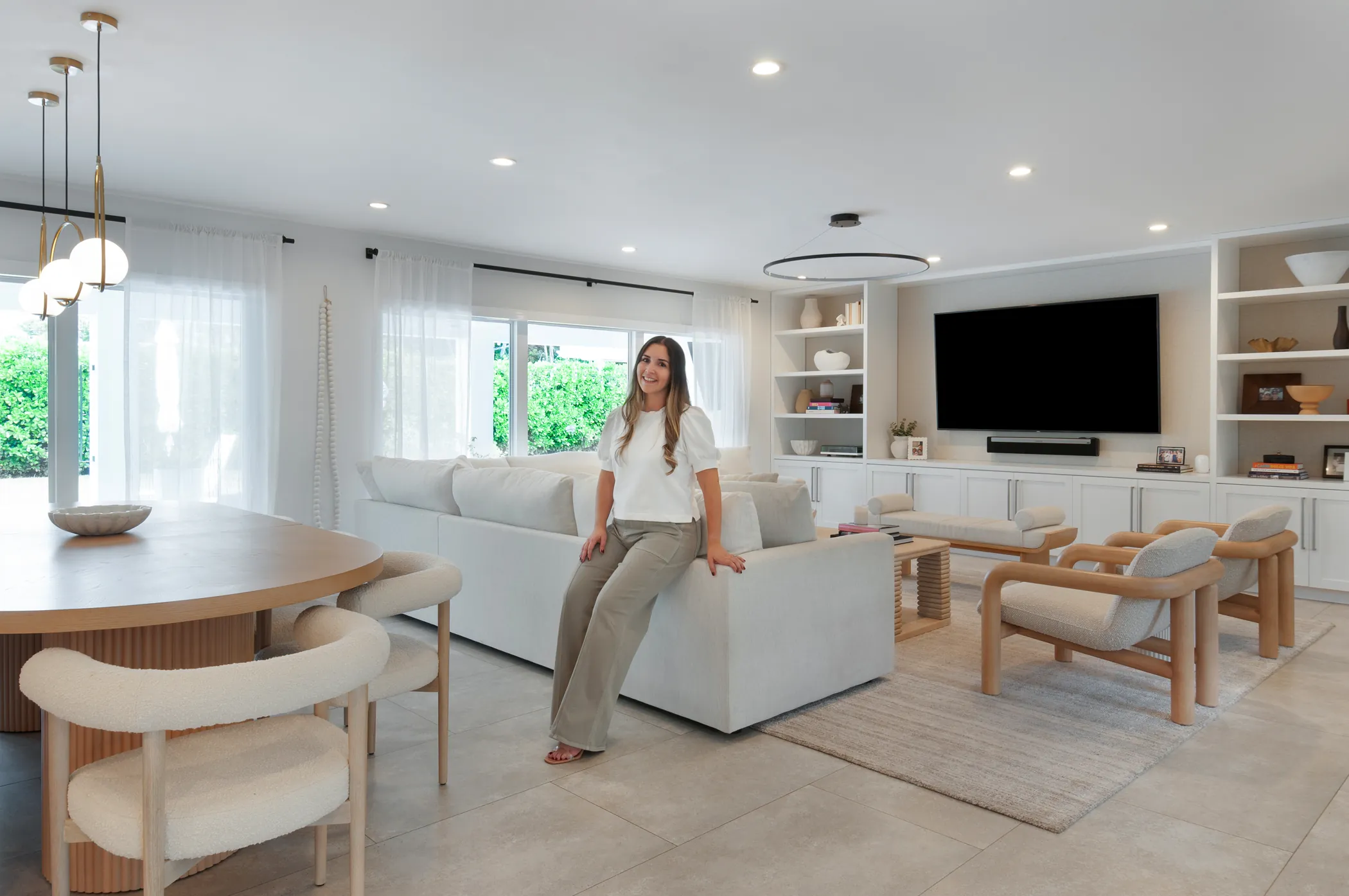 The finished family room