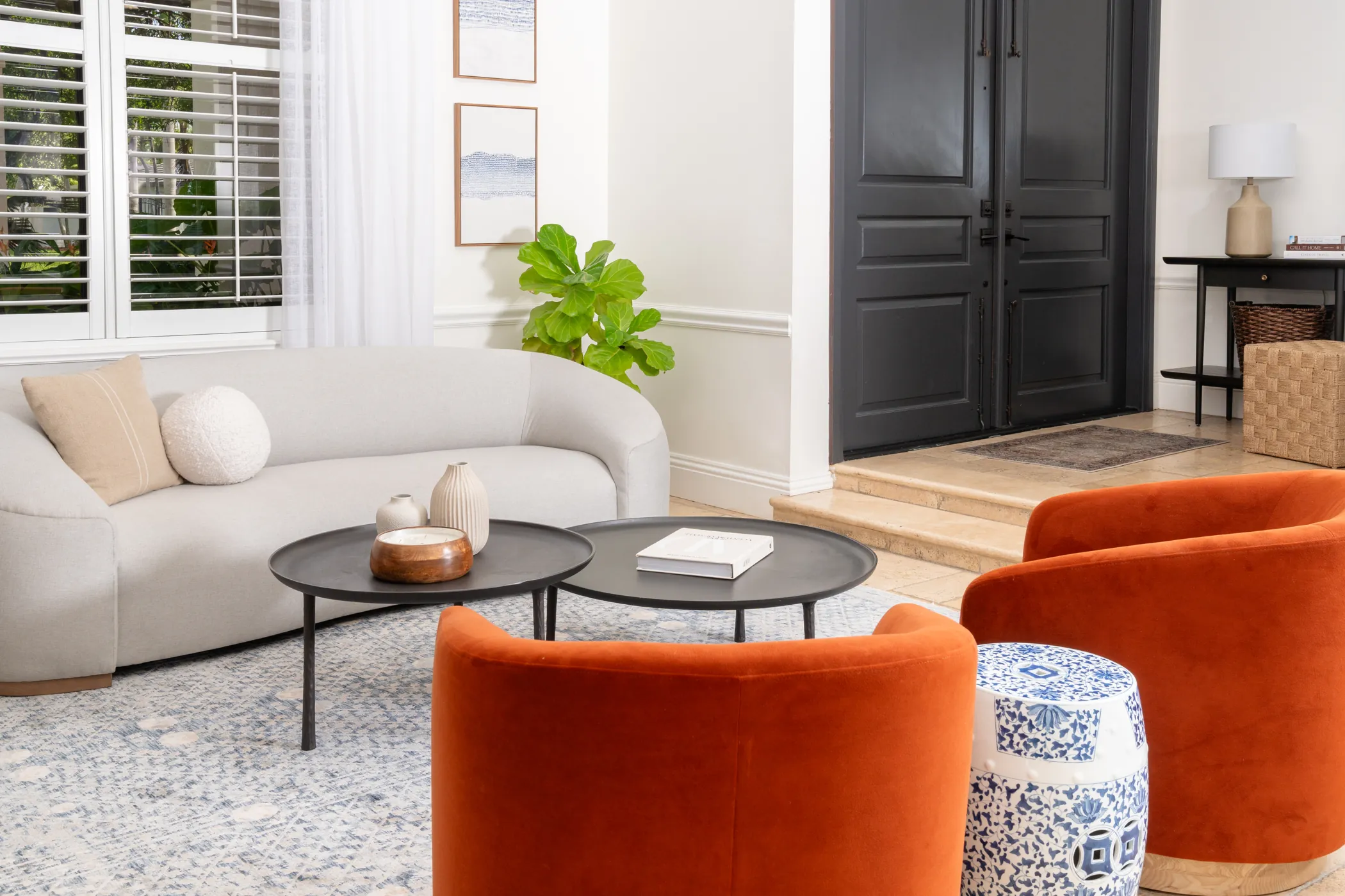 The living room toward the entry